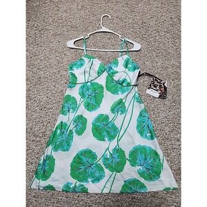 Diane Von Furstenberg for Target  Geranium Leaf Satin Slip Dress, Small NWT